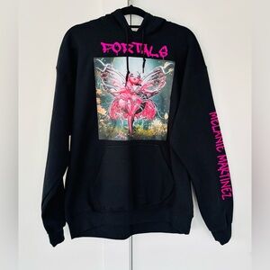 Melanie Martinez Portals Black Cotton hooded sweatshirt size Large